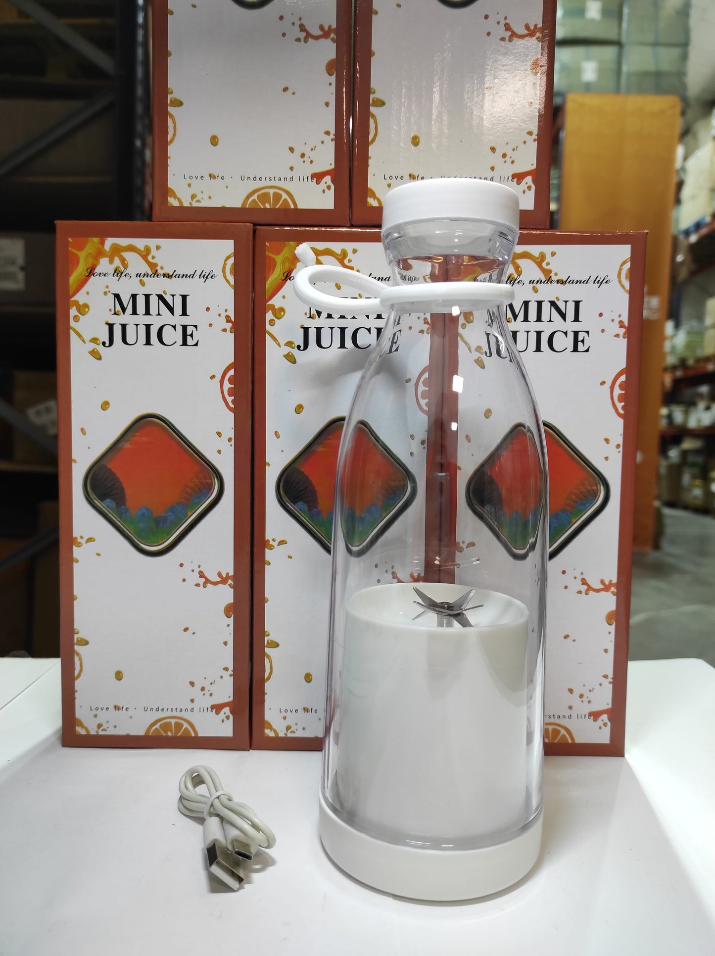 Mini licuadora de vaso portátil blanco